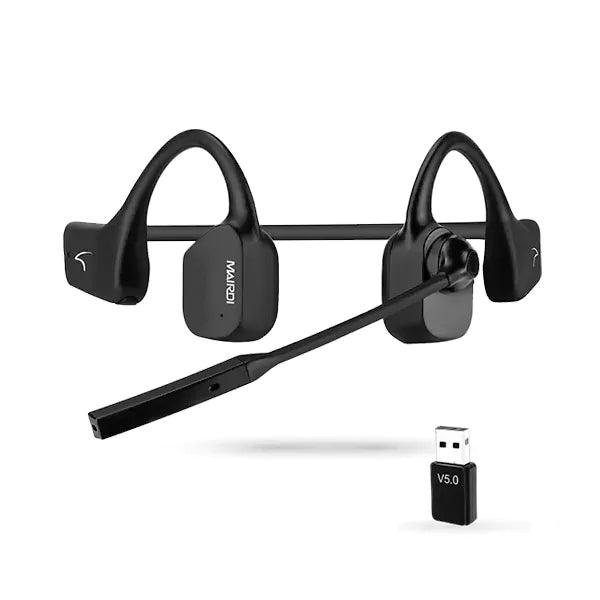 Bone Conduction Headphones with Noise Canceling Boom Microphone